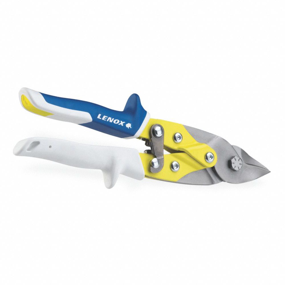 Aviation Snip: Straight, 9 in Overall Lg, 3/4 in Cutting Lg, Steel, Multi-Component, Steel