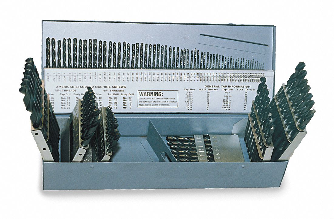 Chicago Latrobe 52541 HSS Jobber Drill Bit and Tap Set M2.5 to M12 for sale online 