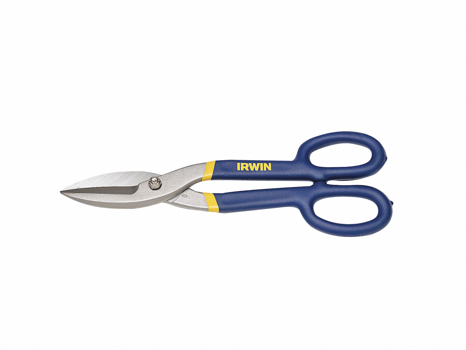 TINNERS SNIP, STRAIGHT, 7 IN OVERALL L, 1 1/2 IN CUTTING L, STEEL, PLASTIC, STEEL