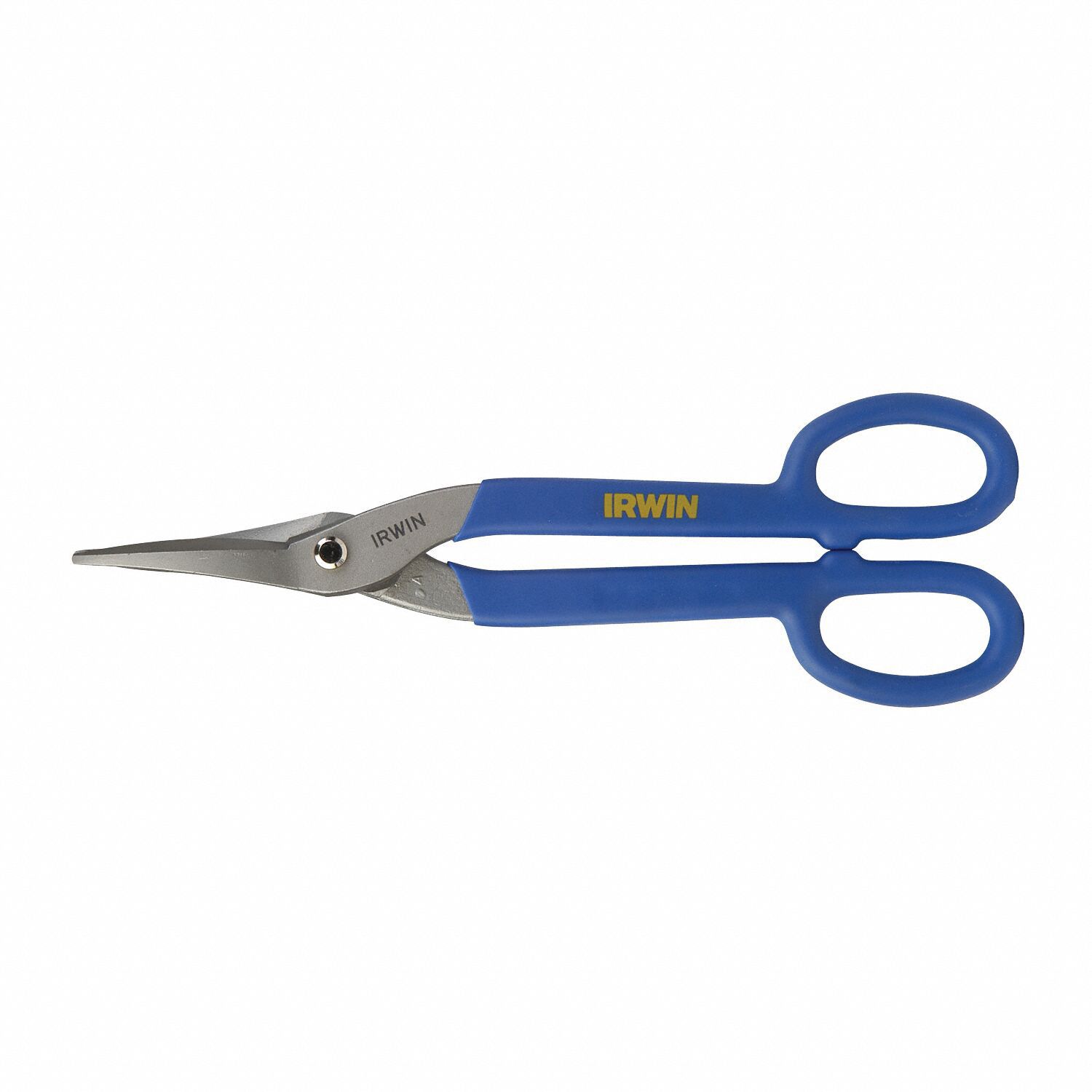 Duckbill Snip: Straight, 12 3/4 in Overall Lg, 2 3/4 in Cutting Lg, Steel, Plastic, Steel
