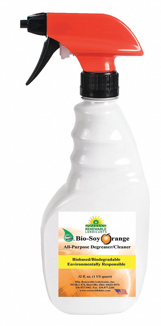 RENEWABLE LUBRICANTS, SoyBased Solvent, Trigger Spray Bottle, Cleaner