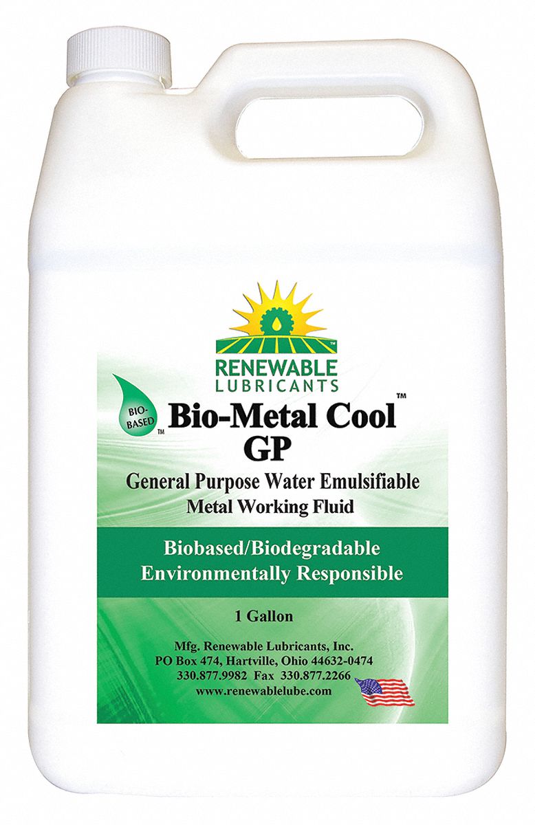 RENEWABLE LUBRICANTS Cutting Oil 1 gal Container Size, Bottle, Yellow 2VXN686803 Grainger