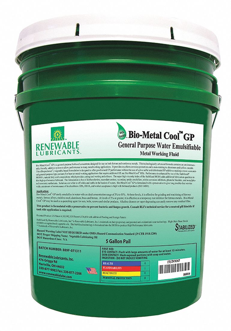 Renewable Lubricants Cutting Oil,5 gal,Bucket 86834, 1 - Kroger