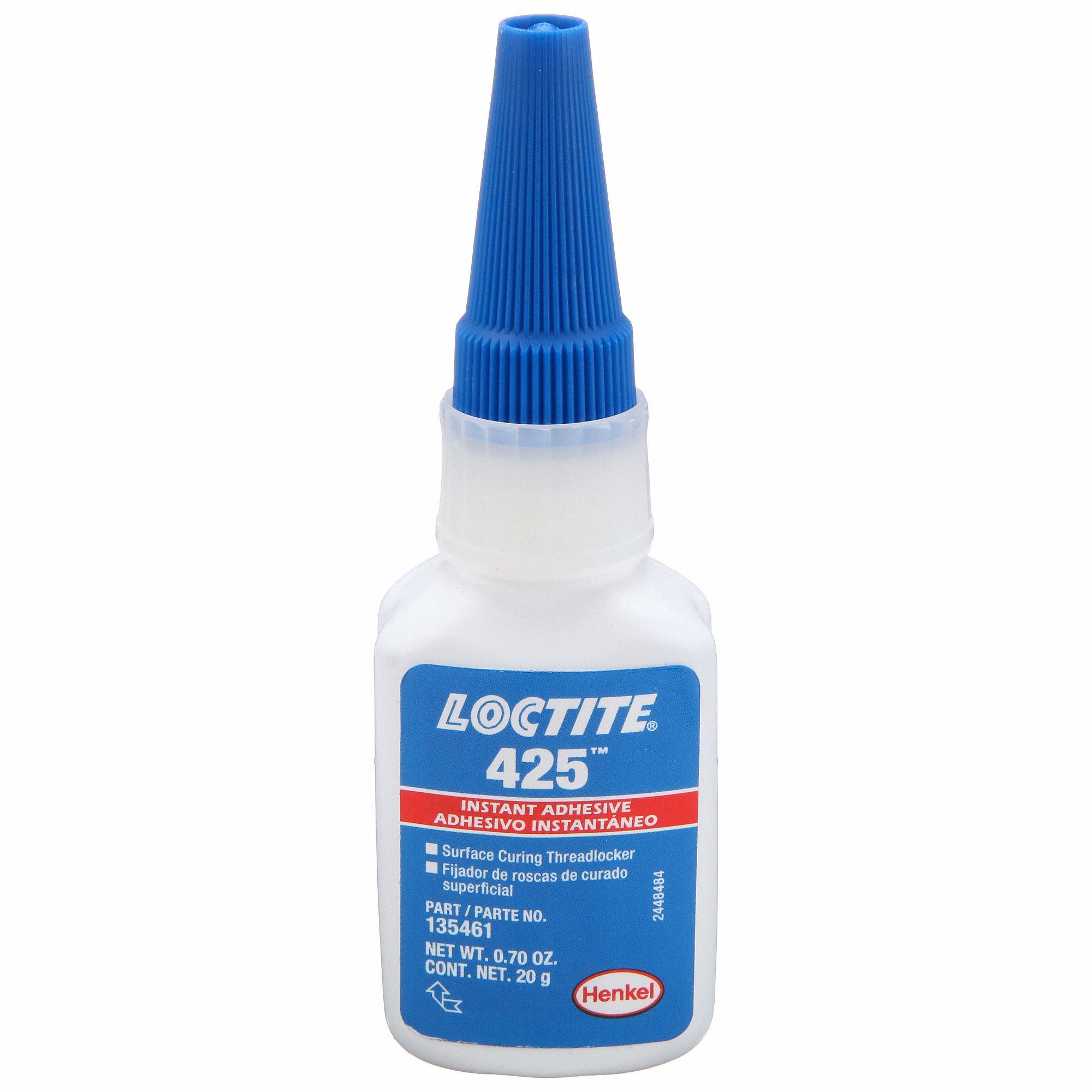 PLASTIC THREADLOCKER, 425, BLUE, 0.06 FL OZ BOTTLE