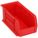 HANG AND STACK BIN, 5½ IN X 10⅞ IN X 5 IN, RED, LABEL HOLDERS, 30 LB LOAD CAPACITY