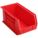HANG AND STACK BIN, 8¼ IN X 14¾ IN X 7 IN, RED, LABEL HOLDERS, 60 LB LOAD CAPACITY
