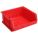 HANG AND STACK BIN, 16½ IN X 14¾ IN X 7 IN, RED, LABEL HOLDERS, 75 LB LOAD CAPACITY