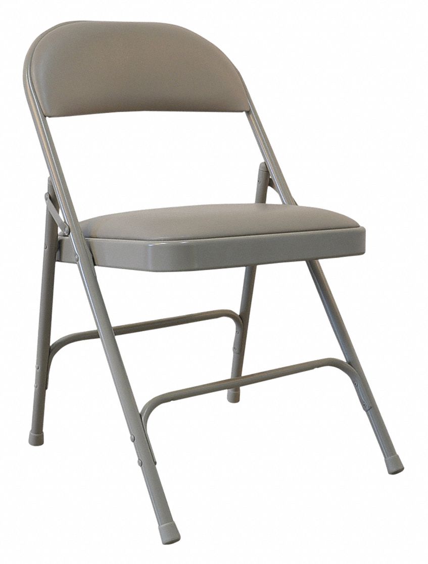 Grainger Approved Beige Steel Folding Chair With Beige Seat Color 1ea