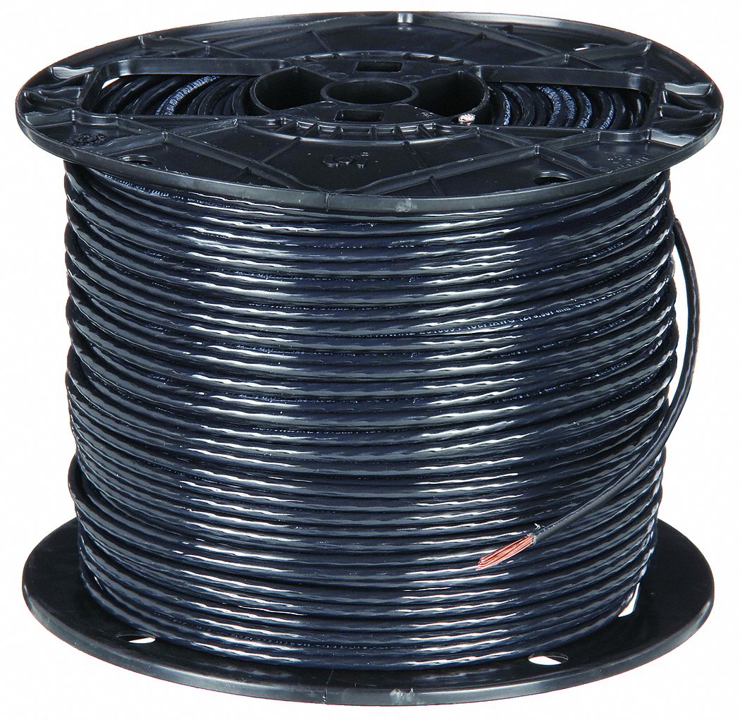 BUILDING WIRE, 12 AWG WIRE SIZE, 1 CONDUCTOR, 500 FT L, THHN, BLACK