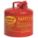 TYPE I SAFETY CAN, 5 GAL, RED, GALVANIZED STEEL, 13½ IN H, 12½ IN OD, FOR FLAMMABLES