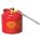 TYPE II SAFETY CAN, 5 GAL, RED, GALVANIZED STEEL, 15⅞ IN H, 11¼ IN OD, FOR FLAMMABLES