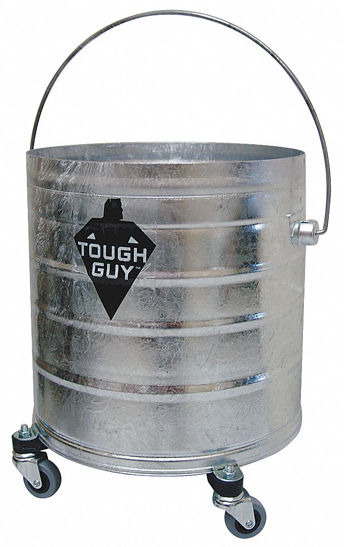 TOUGH GUY Bucket, 8 gal., Silver 2W3172W317 Grainger