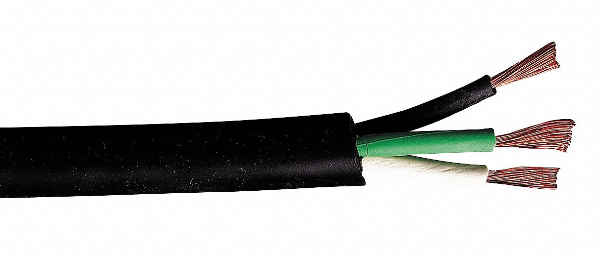 Portable Cord, 18 AWG Wire Size, Number of Conductors: 3, 100 ft. Spool Length