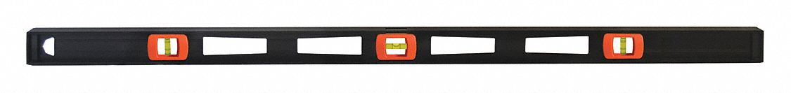 I-Beam Level: Level & Plumb, I-Beam, 48 in Overall Lg, Top & Side Read, 1, 1 mm/m