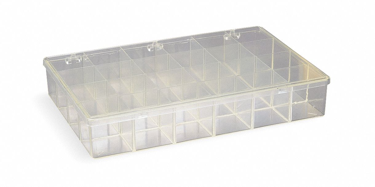 BOX PLASTIC PARTS 24 COMPARTMENTS