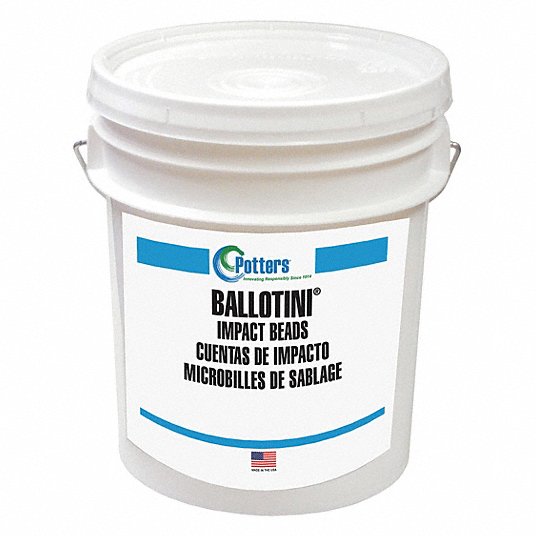 Blast Media: 106 to 212, 0.0041 in to 0.0083 in, 70-140, 53 lb Media Container Size