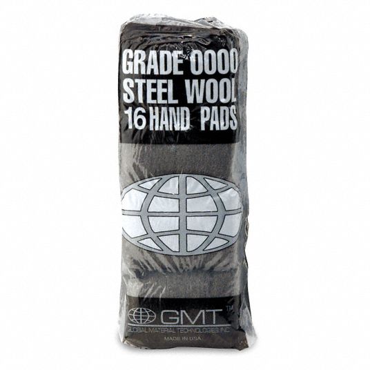 GMT Industrial Grade Steel Wool, 0000 Grit, 16 PK 2W7090000 Grainger