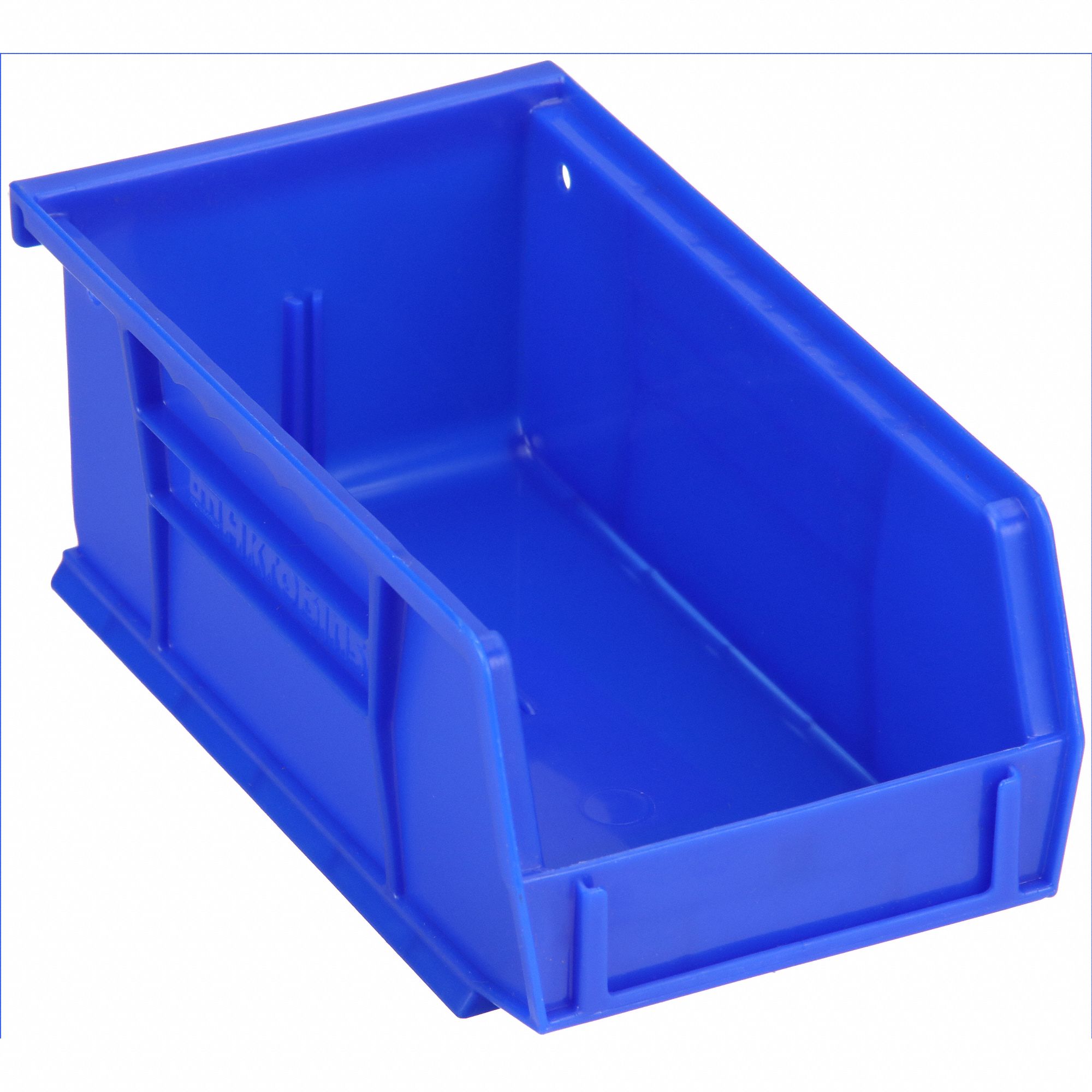 Stackable Plastic Bins, Blue, 7 3/8 x 4 1/8 x 3