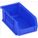 HANG AND STACK BIN, 4⅛ IN X 7⅜ IN X 3 IN, BLUE, LABEL HOLDERS, 10 LB LOAD CAPACITY