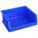 HANG AND STACK BIN, 16½ IN X 14¾ IN X 7 IN, BLUE, LABEL HOLDERS, 75 LB LOAD CAPACITY