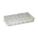 COMPARTMENT BOX, 6½ IN X 10¾ IN X 1⅞ IN, CLEAR, 18 COMPARTMENTS, 0 ADJUSTABLE DIVIDERS