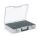 COMPARTMENT BOX, 2½ IN X 11¾ IN X 15½ IN, GREY, 24 COMPARTMENTS, 15 ADJUSTABLE DIVIDERS