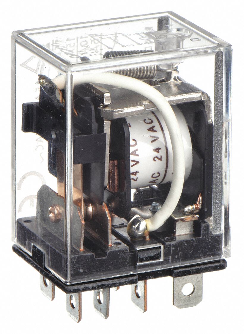 General Purpose Relay: Socket Mounted, 15 A Current Rating, 24V AC, 8 Pins/Terminals, SPDT