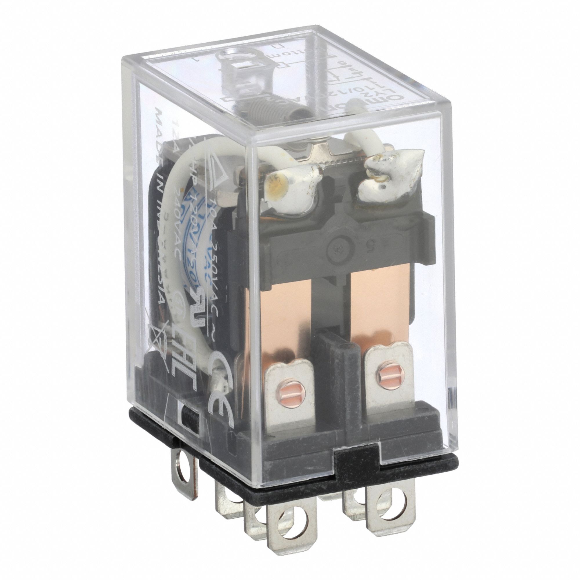 General Purpose Relay: Socket Mounted, 10 A Current Rating, 120V AC, DPDT, 8 Pins/Terminals