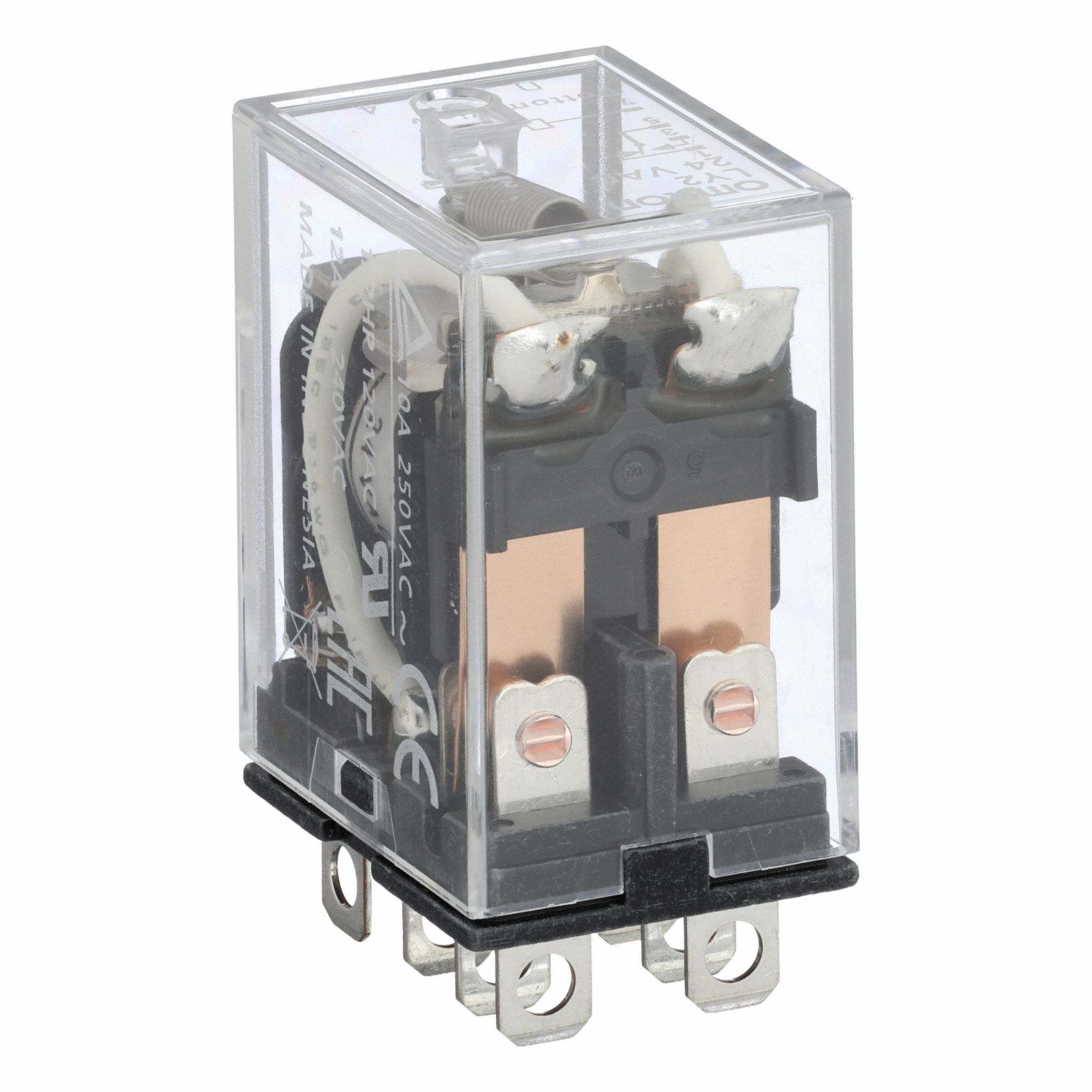General Purpose Relay: Socket Mounted, 10 A Current Rating, 24V AC, DPDT, 8 Pins/Terminals