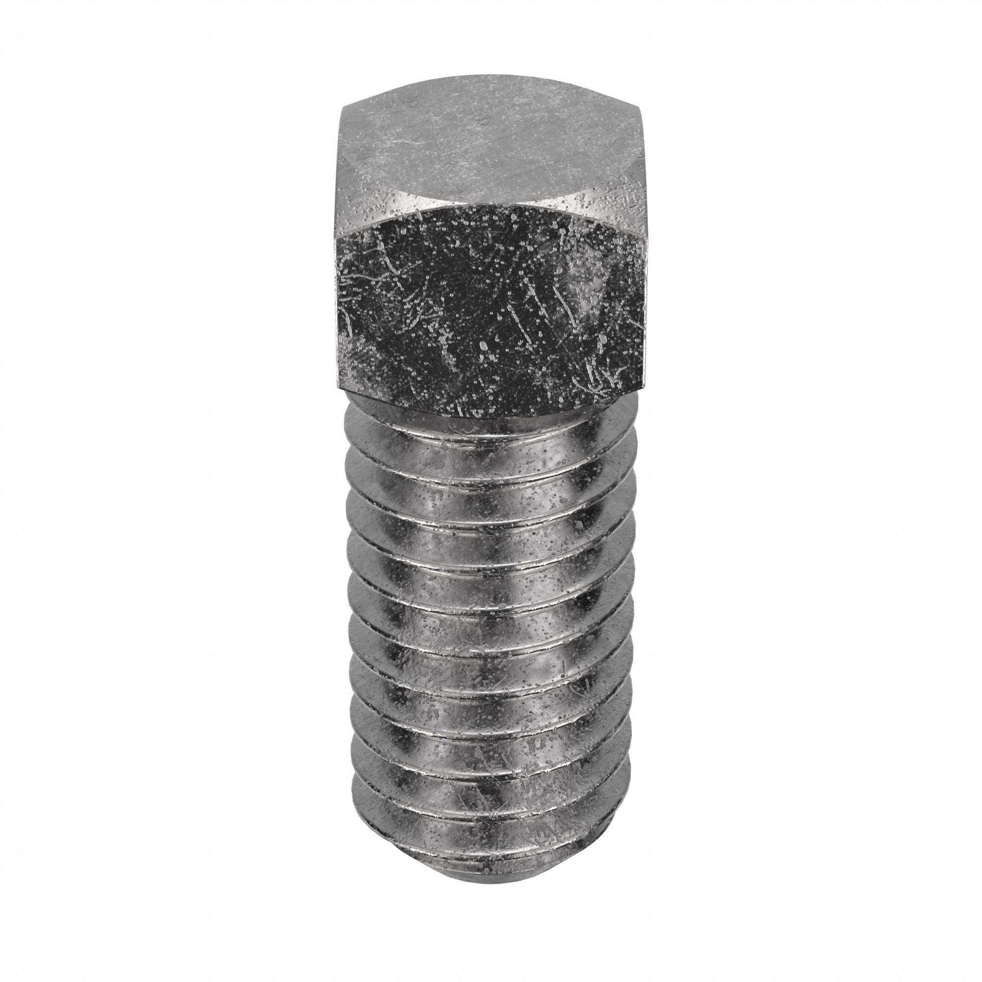 Socket Set Screw: 3/8"-16 Thread Size, 3/4 in Overall Lg, Cup pt, Stainless Steel, Plain, 10 PK
