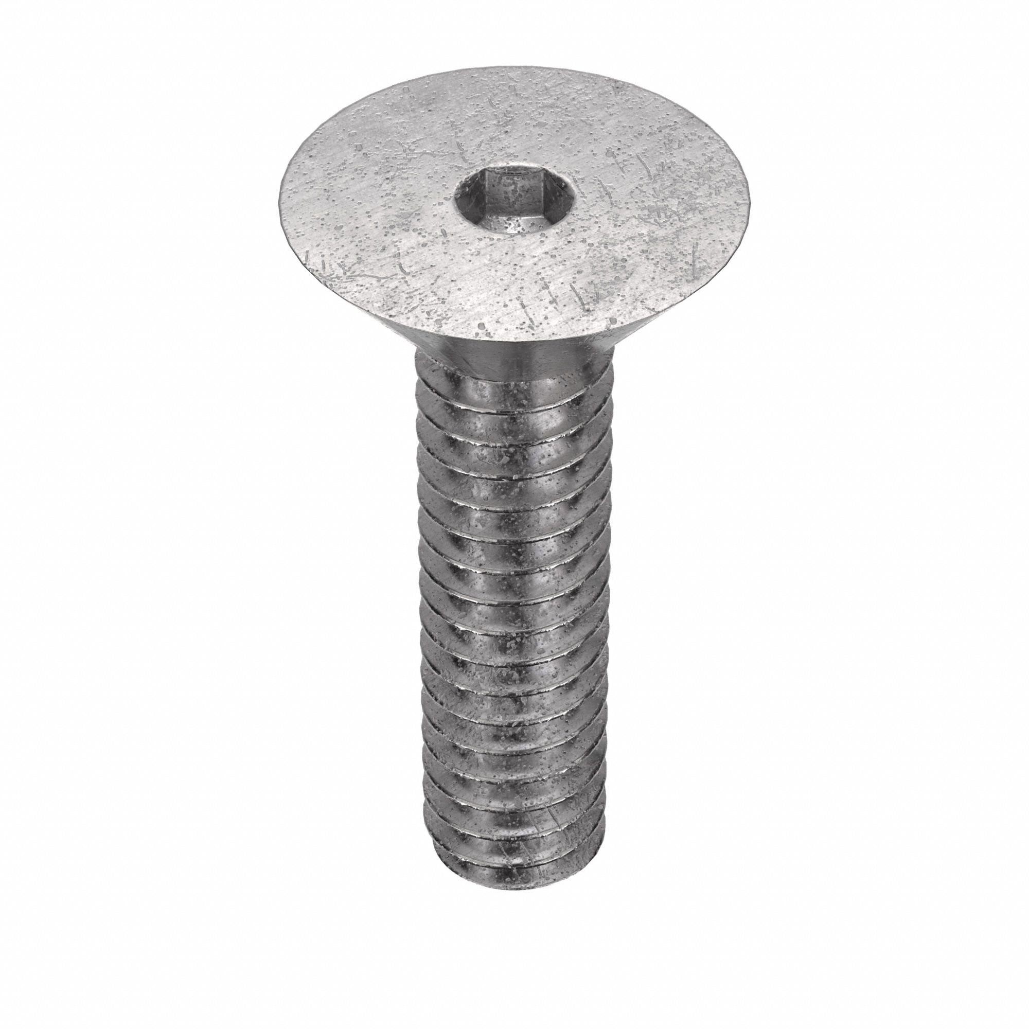 Socket Flat Head Screw: #2-56 Thread Size, 3/8 in Lg, Flat, Plain, Stainless Steel, 18-8, 100 PK