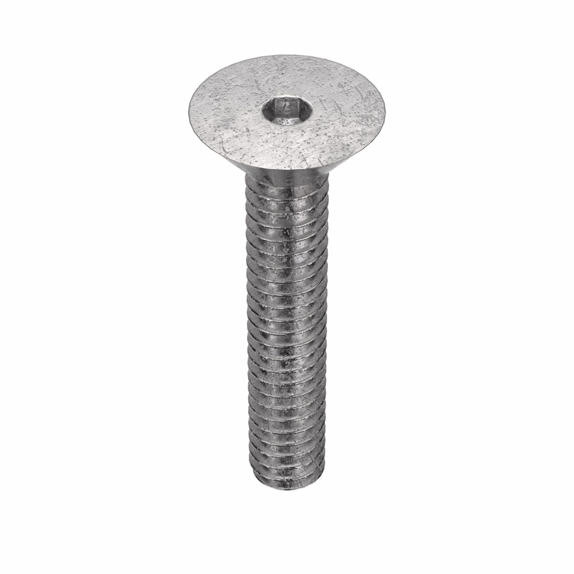 VIS À SIX PANS CREUX,NO2-56, 7/16PO L,PLATE,LISSE,INOX 18/8,100PQ