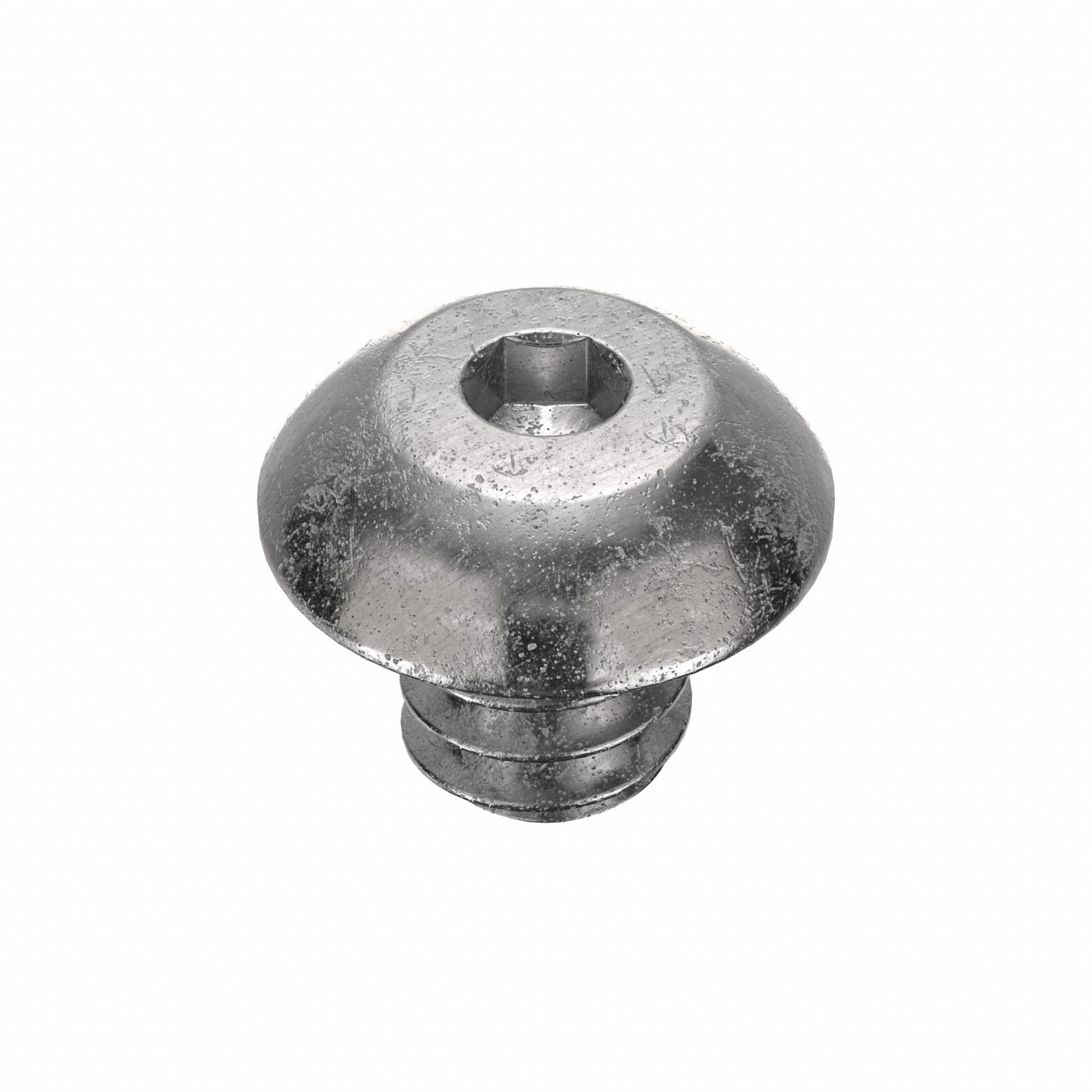 Socket Head Cap Screw: #4-40 Thread Size, 1/8 in Lg, Button, Plain, Stainless Steel, 18-8, 100 PK