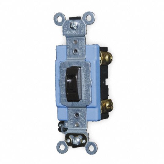 LEVITON Wall Switch, 3Way, Maintained, Locking Toggle 2WEE912032L