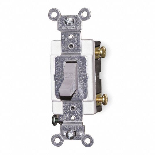 LEVITON Wall Switch, 1Pole, Maintained, Toggle 2WEG81221SGY Grainger