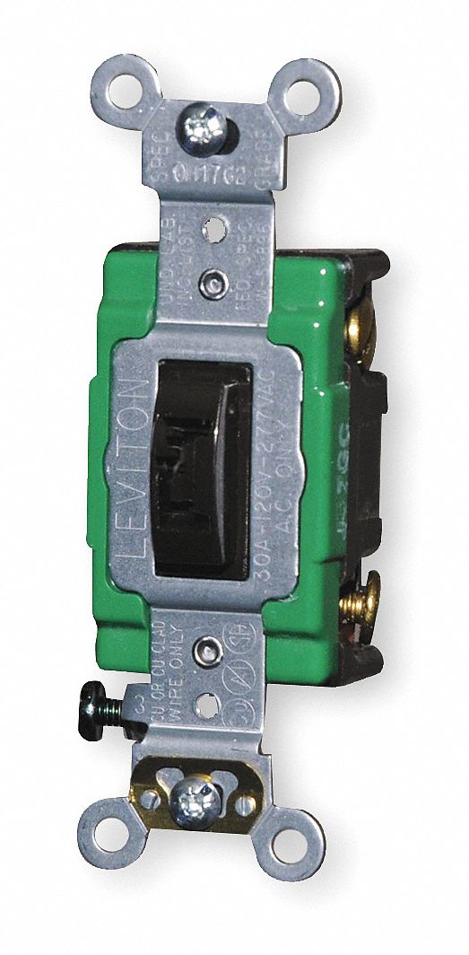 Wall Switch, 1-Pole, Maintained, Locking Toggle - Grainger