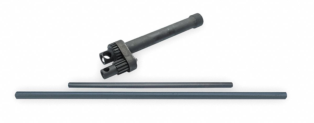 Power Wrench Set: 1 Wrench Heads, 1 1/2 in with 3/16 in Square Socket Size, 6-Point, SAE