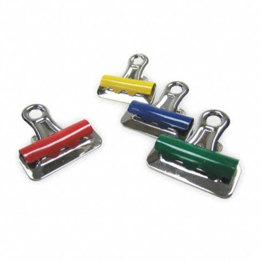 GRAINGER APPROVED 11/4 in W Bulldog Clip, Assorted