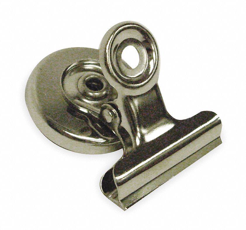 2WFW6 - Magnetic Bulldog Clip 1In Slvr PK2