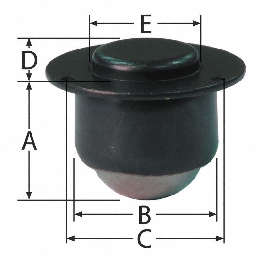 ASHLAND CONVEYOR Ball Transfer 1 1/8 in Ball Dia Ball Transfer, 200