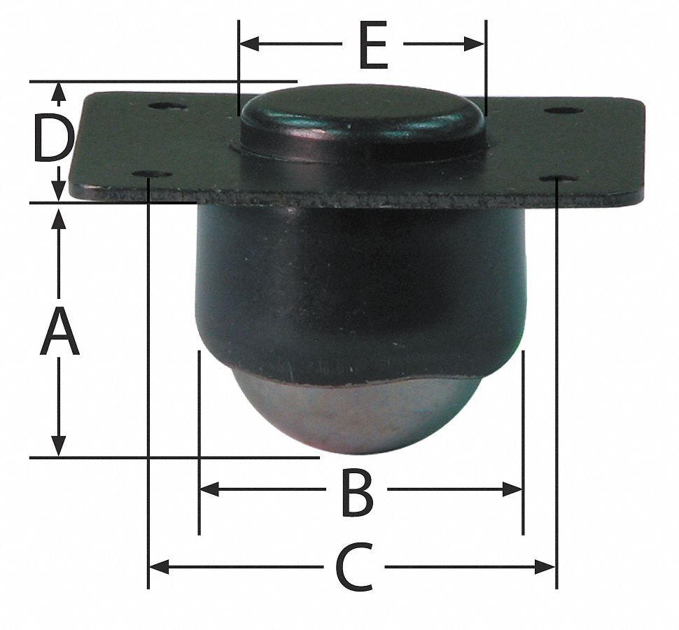 ASHLAND CONVEYOR Ball Transfer 1 in Ball Dia Ball Transfer, 150 lb
