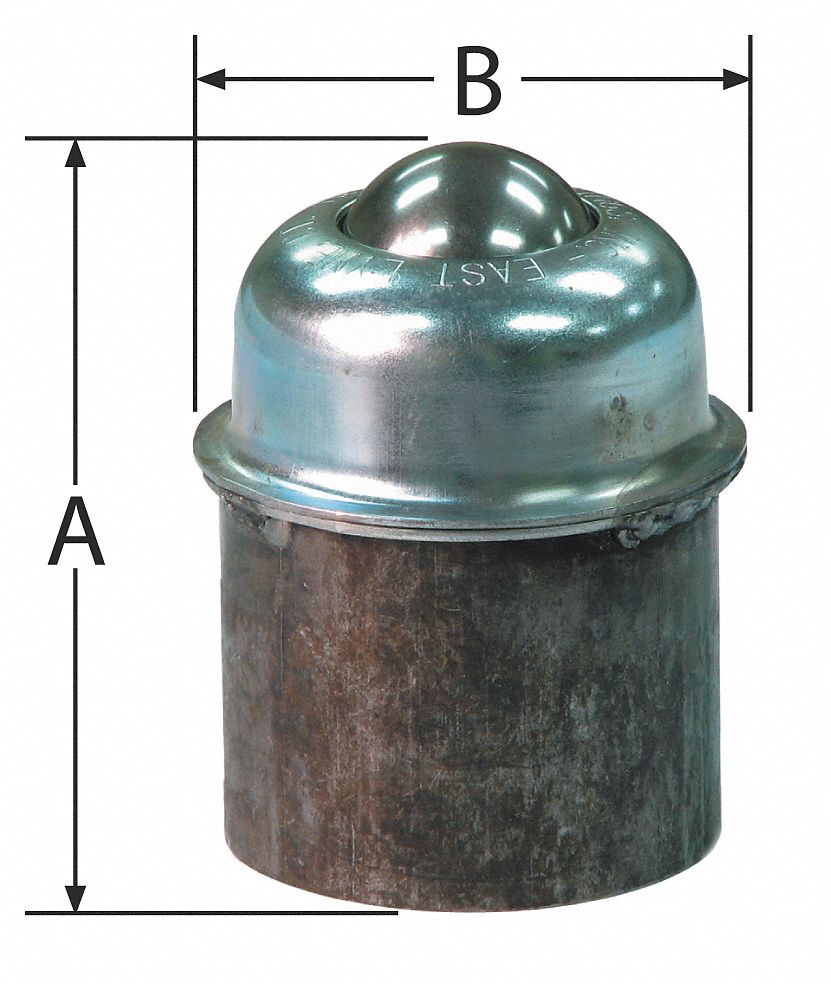 ASHLAND CONVEYOR Ball Transfer, Internally Threaded Pipe Ball Transfer