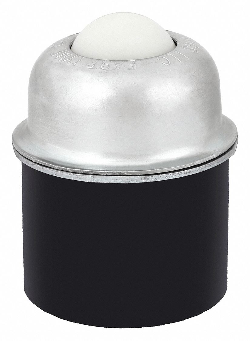 Ball Transfer: 1 1/2 in Ball Dia - Ball Transfer, 125 lb Ball Load Capacity, 3 13/16 in Projection