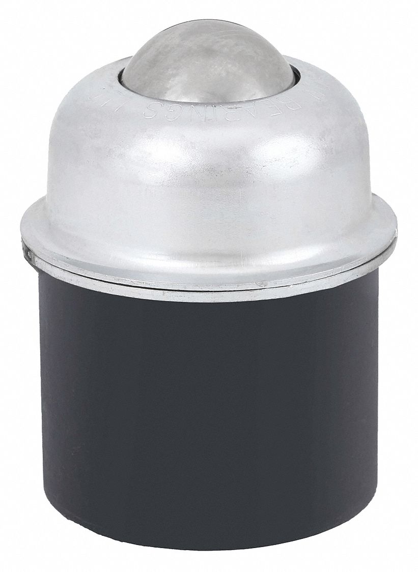 Ball Transfer: 1 1/2 in Ball Dia - Ball Transfer, 250 lb Ball Load Capacity, 3 13/16 in Projection