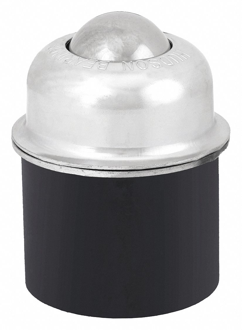 Ball Transfer: 1 1/2 in Ball Dia - Ball Transfer, 250 lb Ball Load Capacity, 3 13/16 in Projection