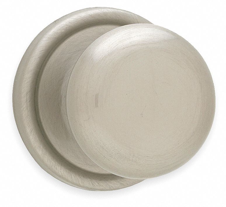 Knob Lockset: 2, Hancock, Satin Nickel, Not Keyed, ANSI