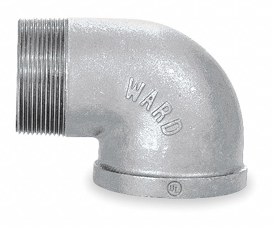 Grainger Approved Galvanized Malleable Iron Street Elbow 90 Degrees 4 Pipe Size Fnpt X Mnpt 9338