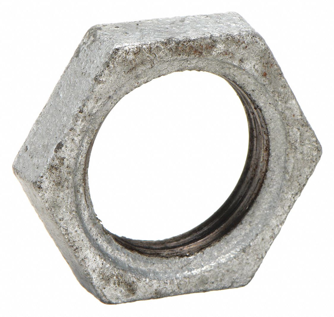 LOCKNUT: MALLEABLE IRON, 1½ IN, FEMALE NPT THREAD, CLASS 150, ½ IN L
