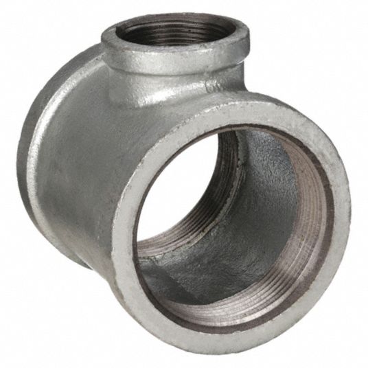 Galvanized Malleable Iron Reducing Tee, 3