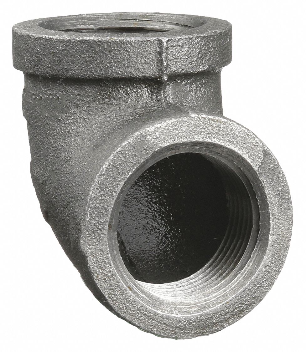 90 °  ELBOW: MALLEABLE IRON, ⅜ IN X ⅜ IN FITTING, FEMALE NPT X FEMALE NPT, CLASS 150